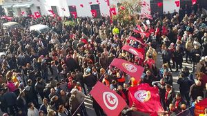 المظاهرة انطلقت في إطار فعاليات الإضراب الشامل الذي عام مختلف مناحي الحياة في تونس- فيسبوك