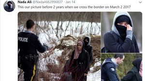 اعتقلت السلطات الكندية ندى وشقيقتها أثناء محاولتها العبور لكندا قبل عامين - صفحتها على تويتر