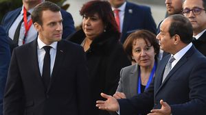  الرئيس الفرنسي تطرق لحقوق الإنسان خلال المؤتمر الصحفي الرئاسي بالقاهرة ما أثار توتر السيسي- جيتي 
