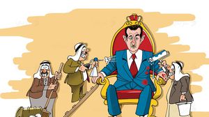 كاريكاتير إعادة تأهيل الأسد