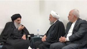 روحاني وظريف في زيارة سابقة للسيستاني في العراق- حساب ظريف بتويتر