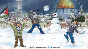 الثلج  القدس  الشتاء  كاريكاتير  علاء اللقطة- عربي21