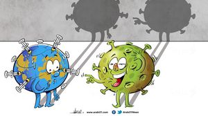 كاريكاتير كورونا واللقاحات