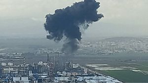 بثت مواقع إسرائيلية ونشطاء تسجيلا للانفجار الذي يتوسط منطقة صناعية في خليج حيفا- إكس