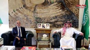 سفير دمشق الجديد لدى الرياض أيمن سوسان التقى نائب وزير الخارجية السعودي مؤخرا- سانا