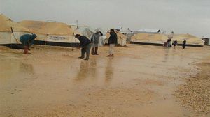مخيم الزعتري للاجئين السوريين في الأردن بعد سقوط أمطار في كانون الأول/ ديسمبر الماضي