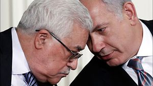 رئيس السلطة الفلسطينية عباس ورئيس الوزراء الاسرائيلي نتنياهو - ا ف ب
