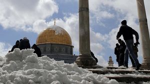الثلوج في المسجد الاقصى - الاناضول