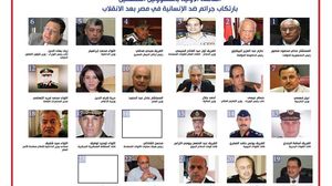 أسماء وصور القائمة الأولية من الشخصيات المصرية المتهمة بارتكاب جرائم ضد الإنسانية- عربي 21