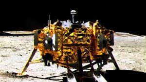 المركبة الصينية التي حطت على سطح القمر في 15 كانون الاول/ديسمبر 2013 - ا ف ب
