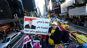 تظاهرات مؤيدة لمرسي في نيويورك - الأناضول