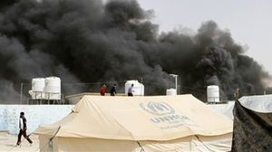 حريق في 35 خيمة للاجئين سوريين في مخيم الزعتري بالأردن (أرشيفية) - ا ف ب