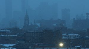 مشهد لمدينة نيويورك أثناء عاصفة ثلجية - ا ف ب