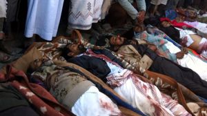 ضحايا قصف طائرة بدون طيار لموكب عرس في محافظة البيضاء 15 كانون الأول/ ديسمبر الجاري (الأناضول)