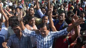 أنصار المعارضة يتظاهرون في امينبازر قرب دكا  (أرشيفية) - ا ف ب