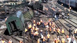 انفجار قطار شحن روسي (أرشيفية) - ا ف ب