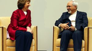وزير الخارجية الايراني وممثلة الاتحاد الاوروبي - ا ف ب - ارشيفية