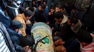 تشييع جثمان الشهيد القسامي في غزة - الاناضول