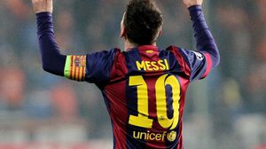 ميسي أول لاعب بتاريخ برشلونة يسجل في 5 جولات متتالية في أبطال أوروبا - أ ف ب
