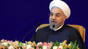  الرئيس الإيراني حسن روحاني في افتتاح المؤتمر - أ ف ب
