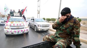جنازة عنصر في الحشد الشعبي قتل على يد تنظيم الدولة قرب الموصل- أ ف ب