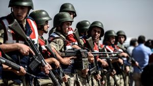 قوات حرس الحدود التركية "الجندرما" على الحدود السورية التركية- أ ف ب