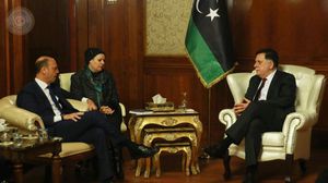 حضر هذا اللقاء سفير إيطاليا لدى ليبيا جيوزيبي بيروني- موقع حكومة الوفاق