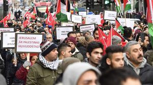 جانب من مسيرة تضامنية مع فلسطين في السويد - تويتر