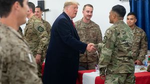 يشار إلى أن البيت الأبيض أعلن أن ترامب قد زار العراق لتفقد قوات بلاده- جيتي