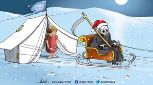 كاريكاتير مخيمات اللاجئين السوريين