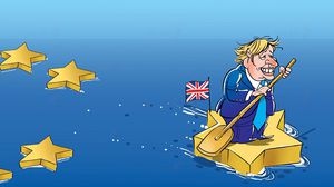 فوز حزب جونسون بريكست - كاريكاتير