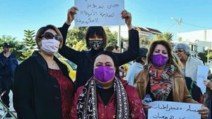 أرملة بلعيد شاركت باحتجاج نسائي ضد تصريحات لنائب في البرلمان- تويتر