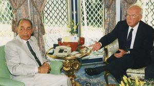 لقاء بين الملك الحسن الثاني ورئيس وزراء الاحتلال الراحل إسحق رابين- أرشيفية