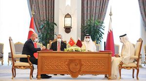 شارك الرئيس التركي وأمير قطر في مراسم توقيع الاتفاقيات- الأناضول