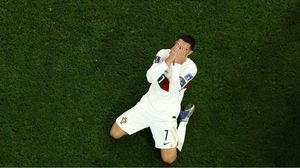 ظهر رونالدو بعد نهاية مباراة المغرب يبكي بحرقة- Sport7 / تويتر