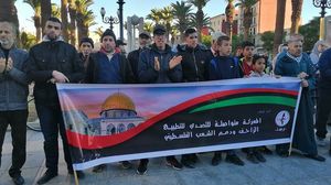 الاحتجاجات دعت إليها الجبهة المغربية لدعم فلسطين التي تنشط في فعاليات رافضة للتطبيع مع الاحتلال- الجبهة الوطتية ضد التطبيع