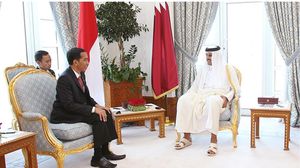 أمير قطر ورئيس إندونيسيا في لقاء سابق - إنترنت