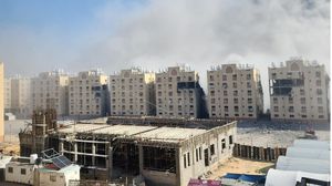 الاحتلال دمر عددا من الأبراج في مدينة حمد في خانيونس- تويتر