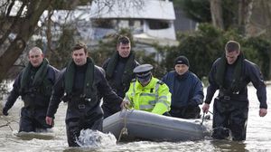 الفيضانات غمرت عدة مناطق في لندن - أ ف ب