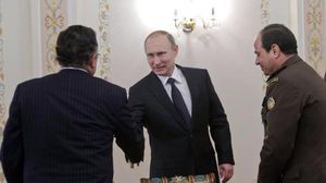 الرئيس الروسي بوتين يستقبل السيسي - ا ف ب