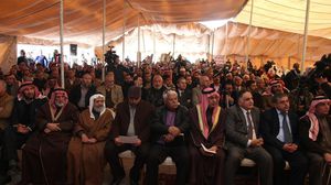 خلال الملتقى الحاشد ضد خطة كيري في عمان - الأناضول