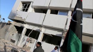 المدرسة التي وقع فيها الانفجار ببنغازي - ا ف ب