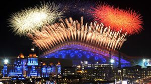 الاحتفالات بانطلاق دورةالالعاب الأولمبية في روسيا - ا ف ب