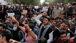 مظاهرة حاشدة للأحواز العرب ضد السلطات الإيرانية (أرشيفية) - تويتر