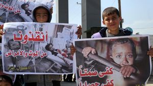 أطفال غزة يطالبون بفتح معبر رفح - الأناضول
