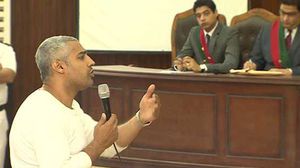 الصحفي محمد فهمي أثناء المحاكمة - أرشيفية