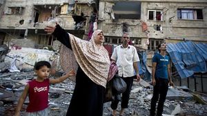 العديد من أهالي قطاع غزة لا يجدون المأوى بسبب عدم وفاء الدول المانحة - أ ف ب