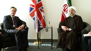 الرئيس الإيراني مع رئيس الوزراء البريطاني- أرشيفية