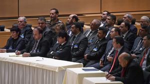 مجموعة المبعوثين من المعارضة السورية في مفاوضات جنيف- أ ف ب 