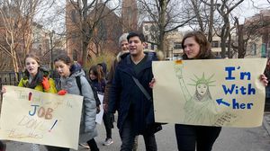 طلاب المرحلة الإعدادية بنيويورك تظاهروا دعما للمسلمين ضد قرارات ترامب- أرشيفية